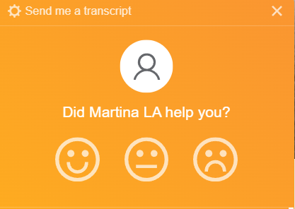 LiveAgent - rate the agent's reoly