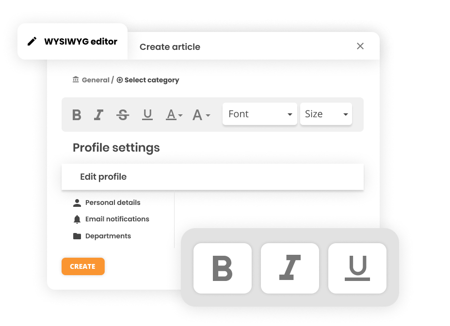 WYSIWYG editor