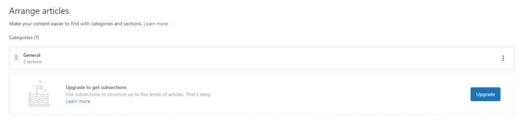 Zendesk Suite arrange articles