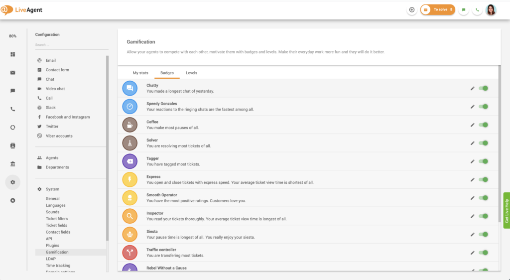 Gamification badges